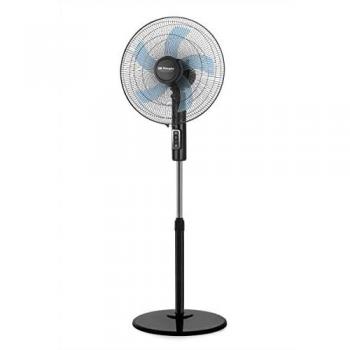 Orbegozo SF 1140 - Ventilador de pie, 3 velocidades, silencioso, cabezal oscilante multiorientable, altura regulable, 45 W, Negro