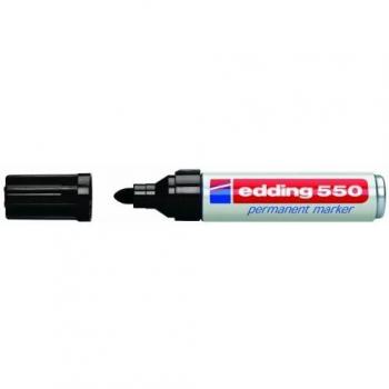 Edding 550-001 - Marcador permanente con punta redonda, 3 - 4 mm, 10 unidades, color negro