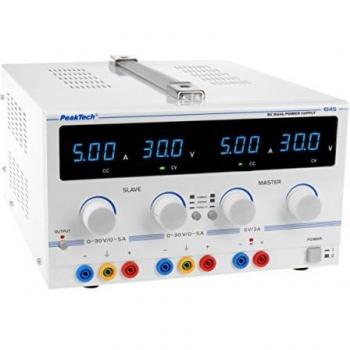 Fuente de alimentación de laboratorio PEAKTECH 6145 - 0 a 30 V, 0 a 5 A, estabilizada