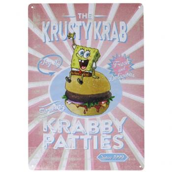 Placa de Chapa Spongebob Krusty Krab
