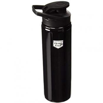 Botella de Acero Inoxidable para Bicicleta 750 ml, Gran Apertura, Negra