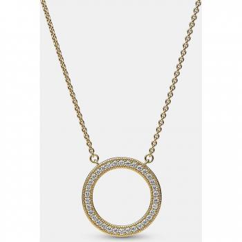 Collar Pandora Signature Círculo Pavé & Corazones con circonitas