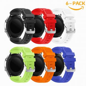 YaYuu Gear S3 Frontier/Classic Correa de Reloj, Reemplazo de Banda de Silicona Suave Deportiva Pulsera de Repuesto para Samsung Gear S3 Frontier/S3 Classic/Moto 360 2nd Gen 46 mm Smart Watch
