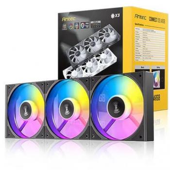 Antec Connect 120 ARGB PWM 3-Pack Black Case Fans