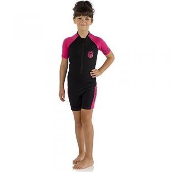 Cressi DG003507, Traje de Neopreno Infantil, Negro/Rosa, 11/12 Años