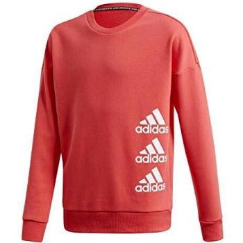 adidas Jg Mh Crew Sudadera, Niñas, rosbas/Blanco, 164