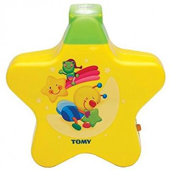Tomy 40962 Lámpara Estrellita - Lámpara nocturna con proyector para niños, color amarillo
