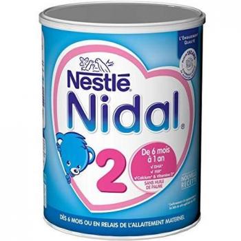Nidal 2 Lait en Poudre para Bebés de 6 a 12 Meses - 800g