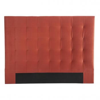 Cabecero en terciopelo terracota 160 cm HALCIONA