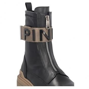 PINKO Women's Black Ankle Boots Mia 13 SD0219P061 Size 10 US
