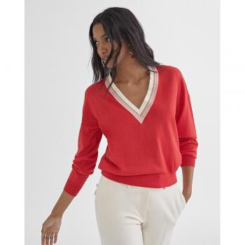 Jersey Lola Casademunt cuello de pico rojo