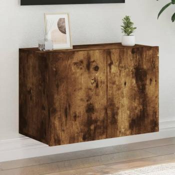 Mueble de TV Smoke Oak 60x30x41cm - Mueble para tv de pared roble ahumado, dimensiones 60x30x41 cm, color marrón