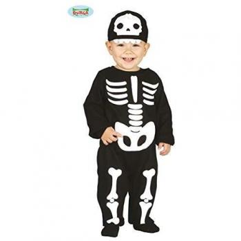 Guirca - Disfraz de esqueleto para niño 12/24 meses, color negro y blanco, 2 años, 87011