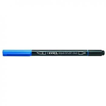 Lyra 6520044 - Rotulador acuarelable, doble punta, color azul cobalto