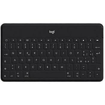 Logitech Keys-To-Go Teclado Inalámbrico Bluetooth para iPhone, iPad, Apple TV, Ligero, Ultraportátil, Disposición AZERTY Francés, Negro