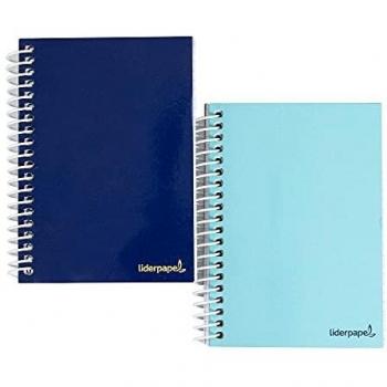 Cuaderno espiral liderpapel bolsillo dieciseavo smart tapa blanda 80h 60gr cuadro 4mm colores surtidos