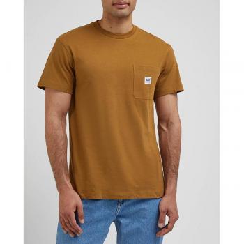 Camiseta Lee Workwear Hombre con Bolsillo Marrón
