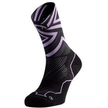 Lurbel Calcetines Largos Distance Iti Five, calcetines de running unisex, anti-ampollas, altos, sin costuras, color negro/lavanda