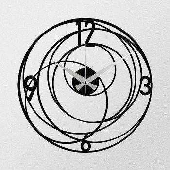 Reloj de Pared Decorativo de Metal con Diseño de Círculos 48x48 cm