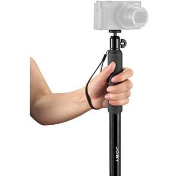 Joby Compact Monopod 2-in-1 con Tornillo de 1/4 pulgadas, Aluminio, Plástico, Caucho, Acero en colores Negro y Rojo