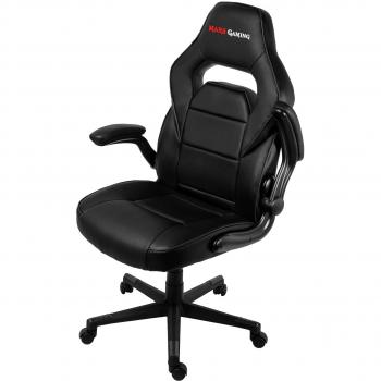Silla Profesional para Videojuegos Mars Gaming MGC117BK, Ergonómica y Ajustable, Color Negro