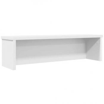 Stackable White Kitchen Rack - 60x15x16 cm - Engineered Wood - Modern Space-Saving Organizer