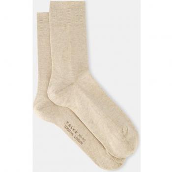 Falke Sensitive London Cotton Socks - Sand Melange - Comfort Cuff - Ladies Size Small (2.5-5 / 35-38) - Brown