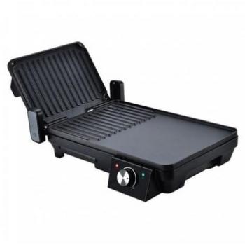 Muvip MV0403 Sandwichera y Plancha de Asar 2000W con Apertura hasta 180º, Placas Combinadas Grill y Lisa, Selector de Temperatura, Placa Superior Basculante y Asa