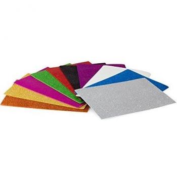 Pryse- Eva Goma con Purpurina, 10 Unidades, Multicolor, 20 x 30 cm