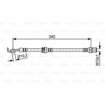 Manguera de freno Bosch BH1511 - 1987481627