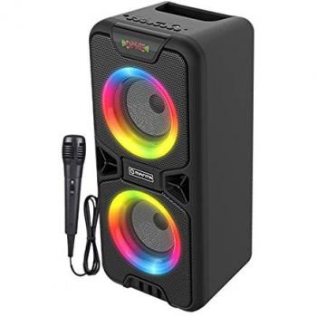 Altavoz Bluetooth Portátil Manta SPK816 con Micrófono, 30W, Batería Recargable de 4h, Color Negro