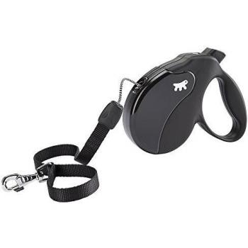 Ferplast - Correa Extensible para Perros Amigo Cord M, Cordón retráctil, 5 m, máx. 25 kg, Negro
