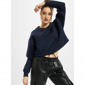 Urban Classics Women's Oversized Short Raglan Crew T-Shirt in Night Navy