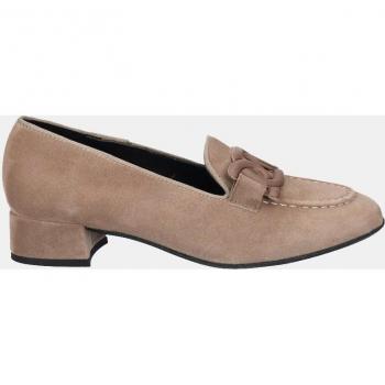 Mocasines de mujer en ante con adorno y tacón bloque D'Chicas