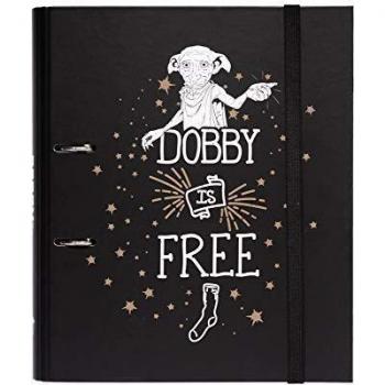 Grupo Erik C2AT0008- Carpeta 2 anillas troquelada premium Harry Potter Dobby, A4, 32x26 cm