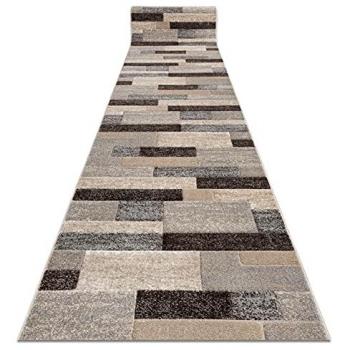 Alfombra de Pasillo Feel Rectángulos Beige 100x130 cm