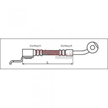 Metzger 4113523 Tubo flexible de frenos