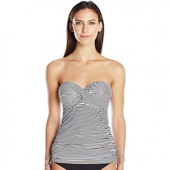 Panache Anya Stripe - Tankini para mujer, color black & white, talla 100FF