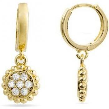 Pendientes de Circonita Brillante acabados en oro amarillo de 18k - Abdau