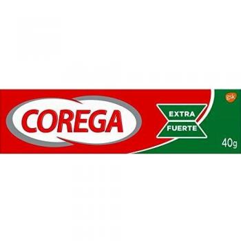 Corega, Extra Fuerte, Crema Fijadora para Prótesis Dentales, Sabor Menta, Fijación Fuerte y Duradera, 40 g