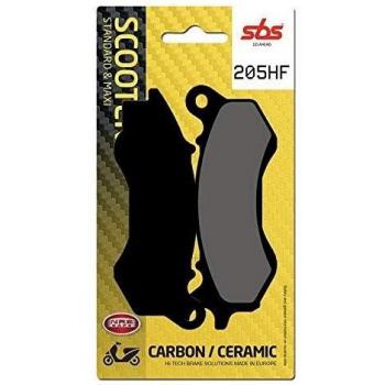 Pastillas de Freno Cerámicas SBS 205HF para Scooter - Compatibles con Honda NSC/PCX/SCV y Peugeot Django