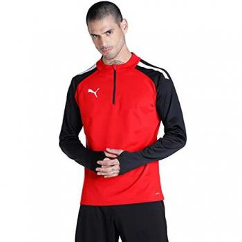 Puma TeamLIGA 1/4 Zip Sweatshirt Red/Black