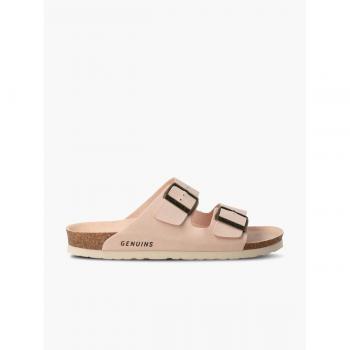 Genuins - Sandalias planas de mujer con planta anatómica y zueco vegan para mujer (talla 38)