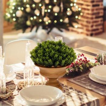 Goplus 4-Pack Artificial Mini Plant Greenery Decor