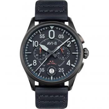 AVI-8 Spitfire Lock Chronograph Slate Black Quartz AV-4089-03 Mens Watch