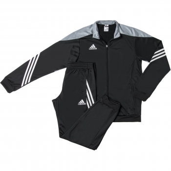 adidas  Sereno 14 - Chándal para hombre negro, plata, blanco
