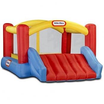 Little Tikes Jump 'n Slide Castillo Hinchable - con Paredes en Malla para Uso en Exteriores - Incluye Funda, compresor y Parches de reparación - Fomenta el Juego Activo - Edad: 3+ años