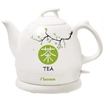 Bestron Tetera Hervidora de Agua, Diseño Asiático, Asia Lounge, 1800 W, 0.8 litros, cerámica