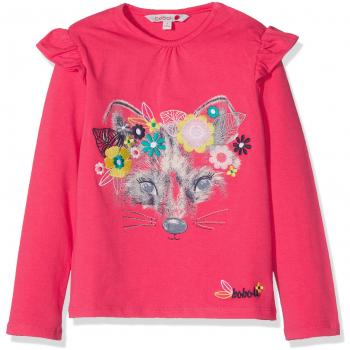 boboli Stretch Knit T-Shirt For Baby Girl, Camiseta para Bebés, Rosa