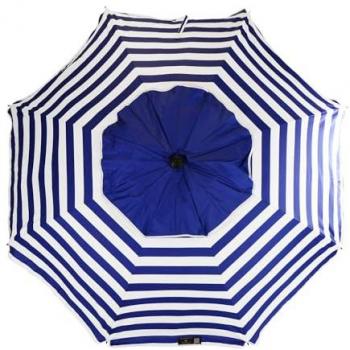 Sombrilla Playa Marinera 220 cm con Espiral y Poste de Recorrido Total - Protección UV, 8 Varillas, Marca Crevicosta